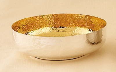 Silver Large Open Ciborium B-68S 6 inch diameter bowl Host